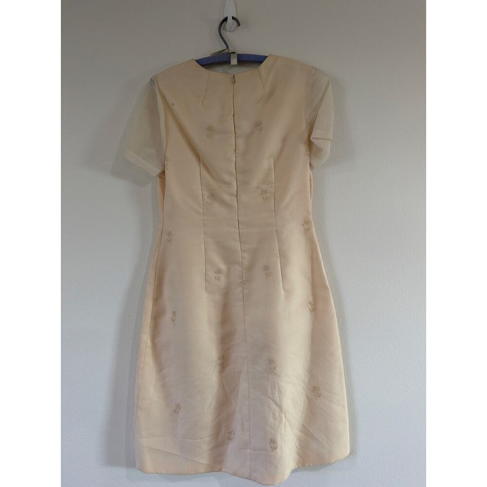 VINTAGE short silk wedding dress - Picture 4 of 8